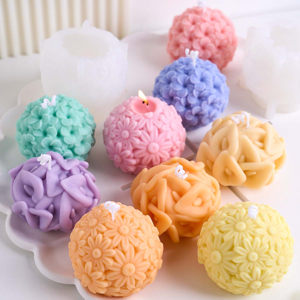 3D Oyma Çiçek Topu Mum silikon - Resin Craft Ideas incelemesi ve fiyatı
